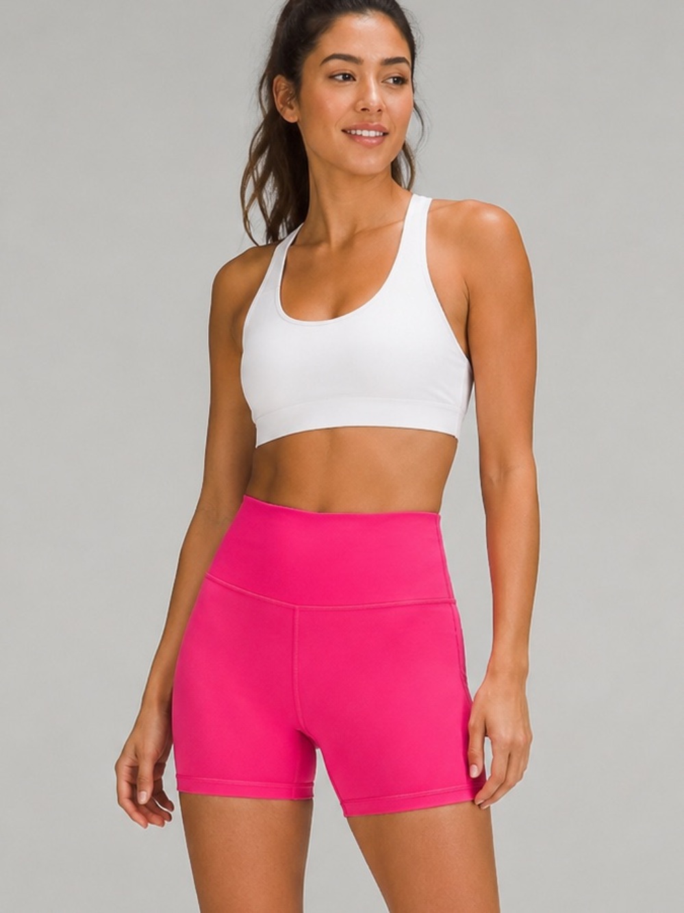 lululemon Hot Pink High-Rise Biker Shorts Size Large